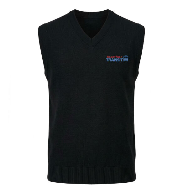 Embroidered Mens V-Neck Pullover Vest Thumbnail