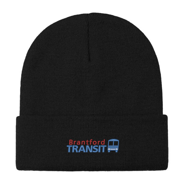 Embroidered Fleece Lined Knit Cuff Toque Thumbnail