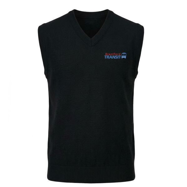Embroidered Mens V-Neck Pullover Vest Thumbnail